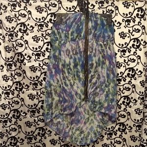 Watercolor Beaded Halter Top